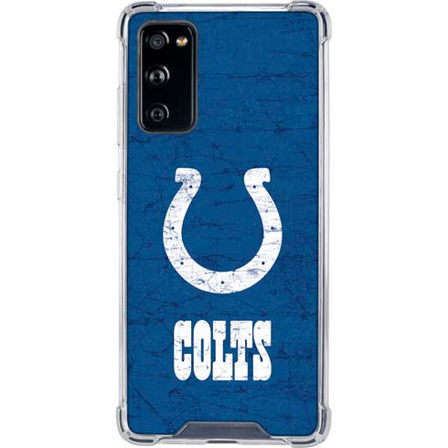 NFL Indianapolis Colts Distressed Galaxy S20 FE Clear Case